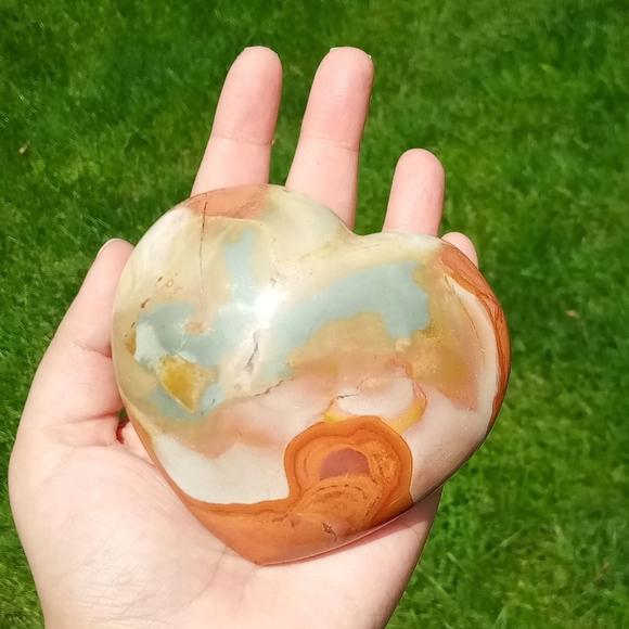 ✨ 3x HP ✨ Polychrome Jasper ✨ Heart ✨ - Picture 16 of 17
